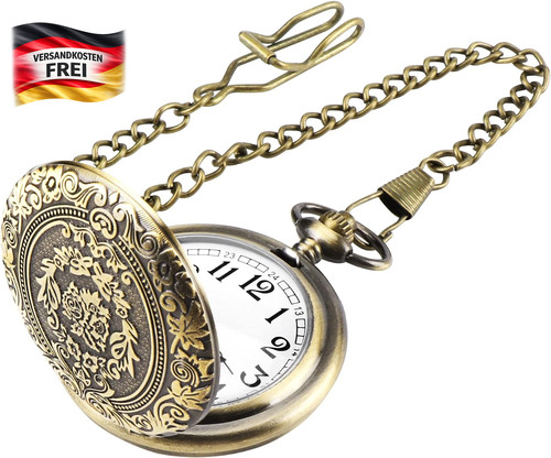 Vintage taschenuhr mit kette - vintage,