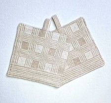 2Topflappen,altes Handtuchleinen, nachhaltig produziert, waschbar, Upcycling