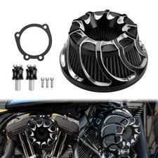 Schwarz Spiral Luftfilter Grau Einlass Für Harley Sportster XL883 1200 2004-2022