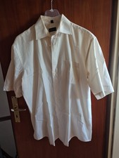Herrenhemd  Gr. L  41/42,   kurzarm, von Barisal, hellgelb/weiß gestreift