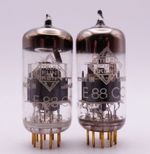 2x TELEFUNKEN E88CC Röhren  geprüft mit TOP Werten / Tested with NOS emissions