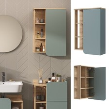 Hängeschrank Karen Sonoma Blau 50 x 75 cm Tür offene Fächer Vicco