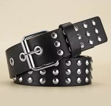 Nietengürtel / kreisförmige Nieten / 110cm Länge /  Punk / Gothic
