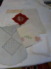 Vintage Tischdecken, Hardanger, bestickt, Konvolut 1