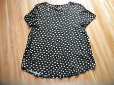 Damen Shirt Kurzarm,GUDRUN SJÖDEN,Gr.M ,schwarz gepunktet,Unterarmfalte,gut