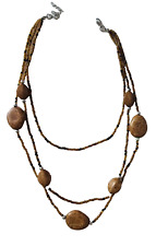 Damen Modeschmuck Halskette kurz braun schwarz Mode Schmuck Kette Geschenk