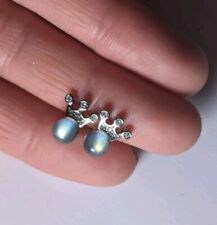 Labradorit ("Regenbogen mondstein") Ohrringe Kronenförmige Ohrstecker 