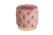 Sitzhocker Samt Metall Ø 37