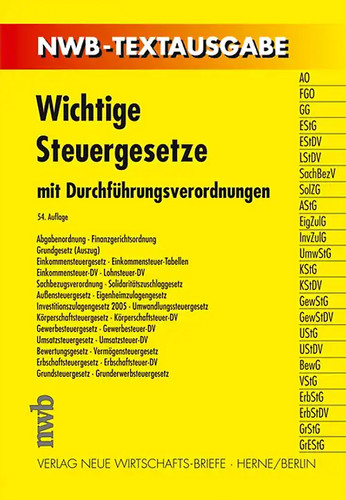 Wichtige steuergesetze - wichtige,