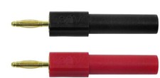 ✅ 2 x Bananenbuchse 4mm auf 2mm Rot Schwarz Adapter Bananenstecker Audio Hifi ✅