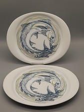 Arzberg Fischservice - Form 7000 Delta - 2 Speiseteller - 28x23 cm - sehr gut