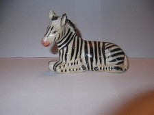 DDR Spielzeug - Lisanto - Masse, Hohlguss, liegendes großes Zebra - sehr selten!