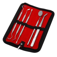 5er Dental Set Zahnpflege Zahnsteinentferner Zahnsonde Reinigung Mundspiegel 