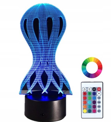 Led nachtlampe medusa - 3d,