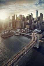 Glasbild Brooklyn Bridge