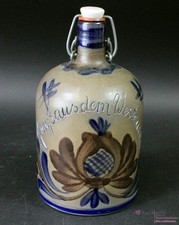 Steingut-Flasche "Gruß aus