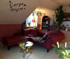 Sofa mit hocker bordeaux - mit,