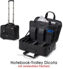 TROLLEY DICOTA FÜR NOTEBOOK BIS 17" 43cm 41x31cm + DRUCKER HP OFFICEJET 100 H470