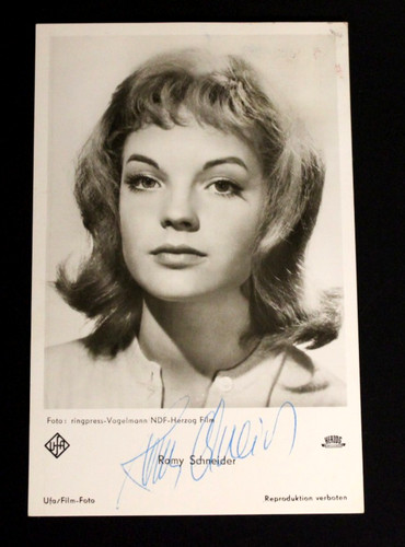 Autogrammkarte romy schneider - autogrammkarte,