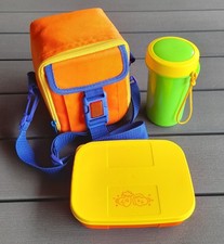 Tupperware Kindergarten Set  Brotdose Lunchbox kl.Schlumpf Umhängetasche RAR !!!