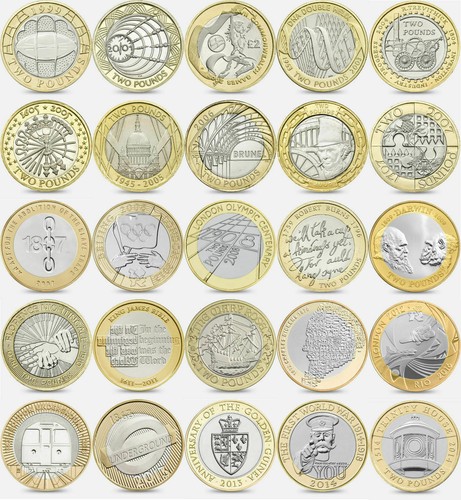 Seltene gedenkmünzen - seltene, £2-gedenkmünzen