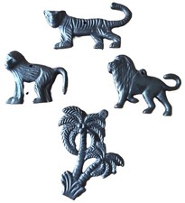 Wand Deko SCHWARZ Palme Affe Tieger Löwe Dekoration Metall Motive aufhängen