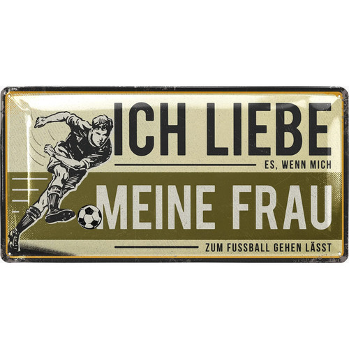 Blechschild fußball spruch - blechschild,