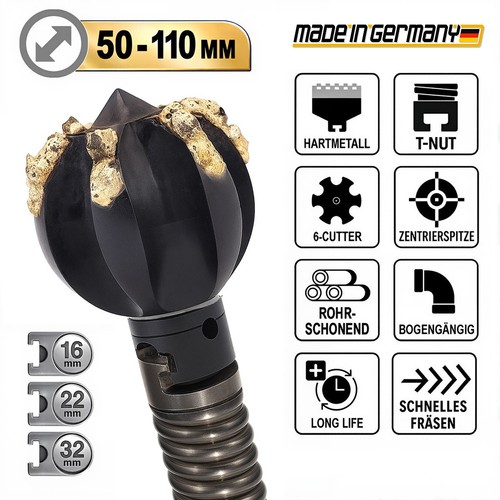 Frästulpe 110 mm tnut - 50,