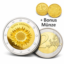 2 Euro Gedenkmünze Lettland