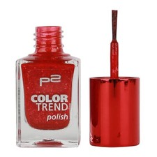 Nagellack - P2 - 010 red glitter 10ml