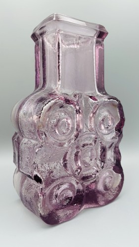 Walther glas vase lila - vase, 70s