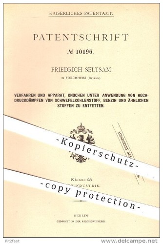 Original patent seltsam - original,