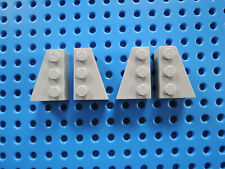 Lego 4 x Flügel Keilstein 6564 6565 3x2 = 2 Paar neu hellgrau 10179 10257