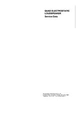 Service Manual-Anleitung für Quad ESL 57 