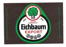 Bieretikett Eichbaum-Brauerei Mannheim (HH)
