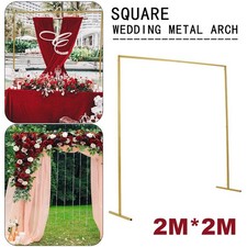 Hochzeitsbogen Traubogen Hochzeit Gestell Ständer Basisrahmen Metall Gold 2x2M