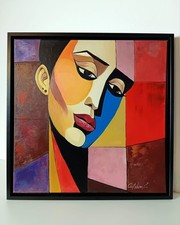 Ölgemälde Frau abstrakt