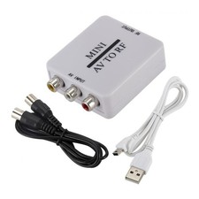 RCA / Composite A / V   Konverter RF Modulator AV   Video Adapter Weiß