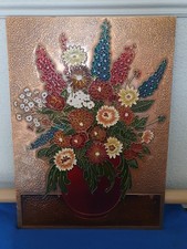 KUPFER - RELIEF - WANDBILD - HANDARBEIT ! - ca. 57cm x ca. 42cm ! Nentwig!