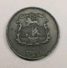 1891 Britisch Nordborneo Half Cent.