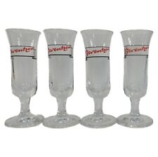 4x Berentzen Vintage Glas Set Shot Gläser 2cl Banderole Bar ca. 10 cm hoch - RAR