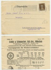 83488 - Postkarte Schütz & Schumacher, Chem. Produkte - München 11.2.1927