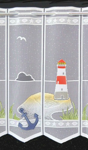 Leuchtturm badezimmergardine - leuchtturm,