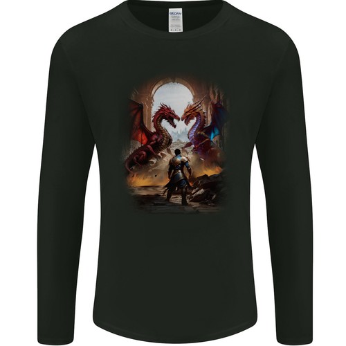 Fantasy drachen herren - fantasy, langarm