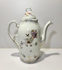 Alte Kaffeekanne Blumendekor