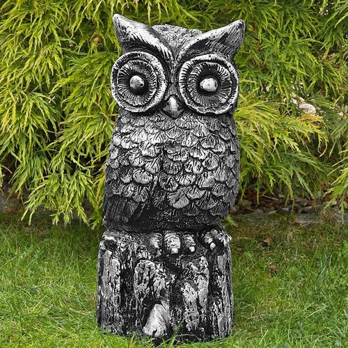 Steinfigur eule uhu kauz - steinfigur,