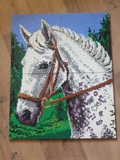 Ministeck Pferd Schimmel ca 66 x 54 cm ca 9600 Teile fertig