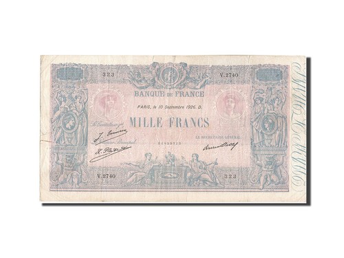 Geldschein frankreich 1000 - geldschein,, frankreich,