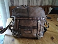 echt leder shopper groß Braun