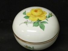MEISSEN GELBE ROSE  DECKEL DOSE 1.WAHL